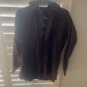 Brown plaid flannel from Thomas Dean